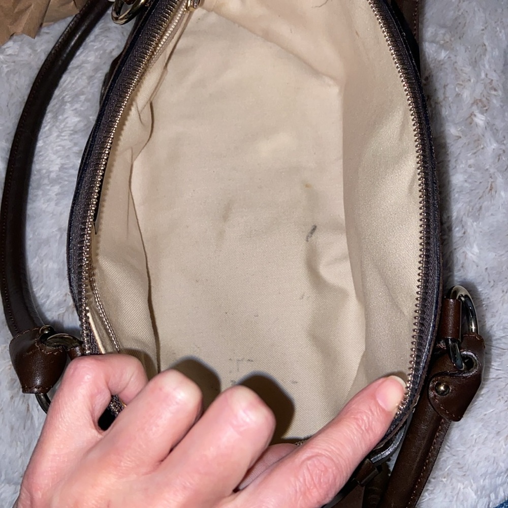 Salvatore Ferragamo Vintage Dark Brown Suede and Leather Shoulder Bag EUC - Picture 6 of 13